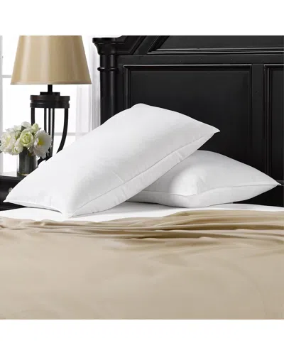 Ella Jayne Soft Plush Gel Fiber Filled Allergy Resistant Stomach Sleeper Pillows In White
