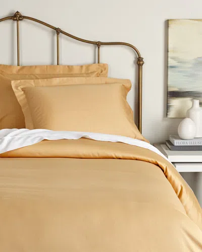 Superior 300 Thread Count Egyptian Cotton Solid Duvet Cover Set In Gold
