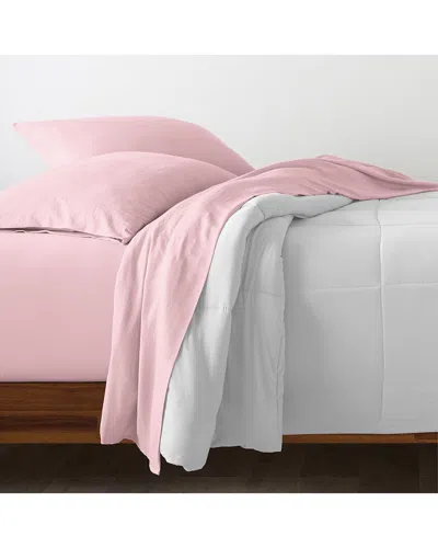 Ella Jayne 100% Cotton Percale Cool And Crisp Deep Pocket Sheet Set In Pink