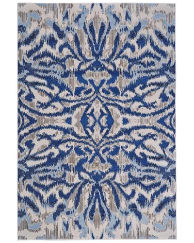 Verlaine Carini Abstract Ikat Print Accent Rug In Blue
