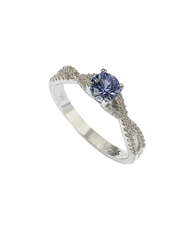 Suzy Levian Petite Sapphire Silver 0.72 Ct. Tw. Sapphire Ring