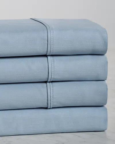 Superior 300 Thread Count Solid Deep Pocket Sheet Set In Blue