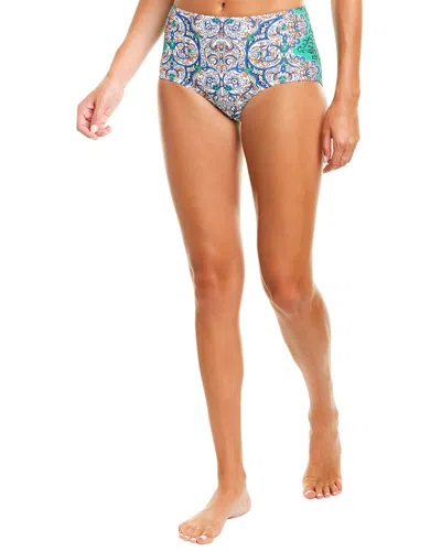 Tory Burch High-waisted Bikini Bottom In Blue