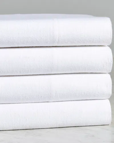 Superior Flannel Solid Deep Pocket Sheet Set In White