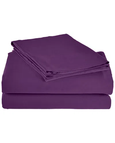 Superior Rayon From Bamboo 300 Thread Count Solid Deep Pocket Sheet Set In Purple