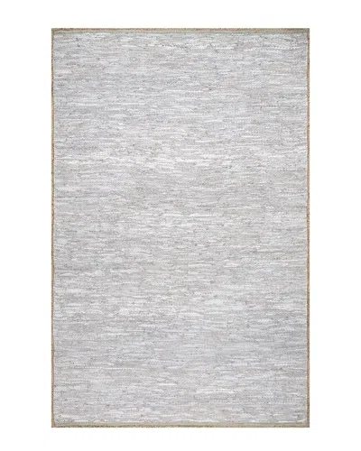 Nuloom Sabby Hand Woven Leather Flatweave Rug In Gray