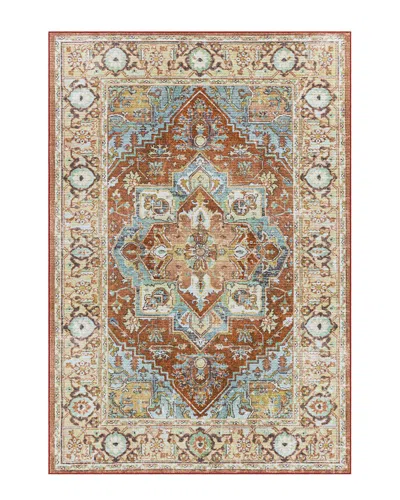 Surya Leicester Traditional Washable Rug In Orange