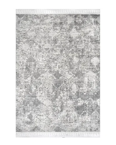 Nuloom Agata Textured Tassel Rug In Gray