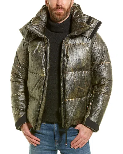 Moncler Puffer Jacket In Gold