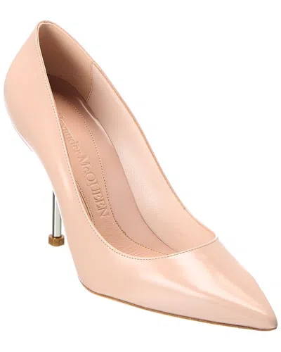 Alexander Mcqueen Leather Pump In Pink