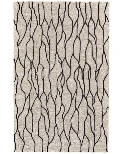 Verlaine Fadden Minimalist Abstract Wool Accent Rug
