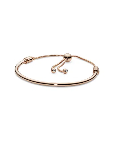 Pandora Moments 14k Rose Gold Plated Bangle Bracelet In Nocolor