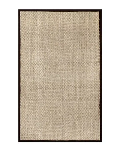 Nuloom Hesse Checker Weave Seagrass Rug In Black