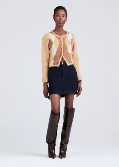 Derek Lam Dorit Tailored Mini Skirt In Brown