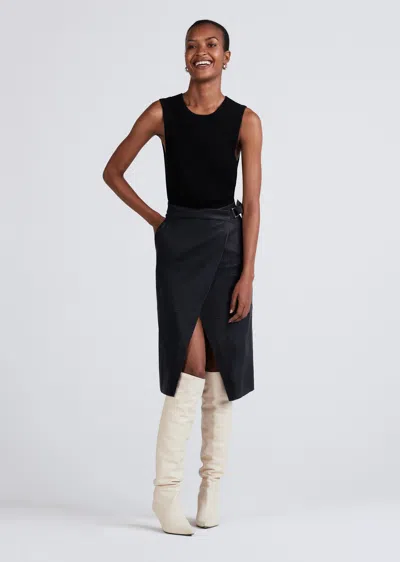 Derek Lam Layla Asymmetrical Skirt In Black