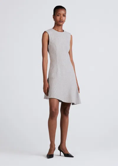 Derek Lam Mei Sleeveless Asymmetrical Hem Dress In Grey