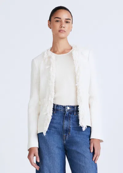 Derek Lam Garcia Fringe Jacket In White