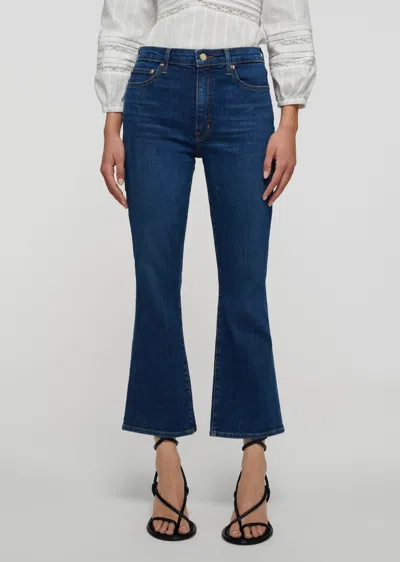 Derek Lam Crosby High Rise Crop Flare Jeans In Blue