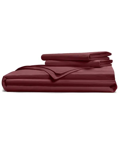 Pillow Gal Classic Cool & Crisp 100% Cotton Percale Duvet Cover Set In Purple