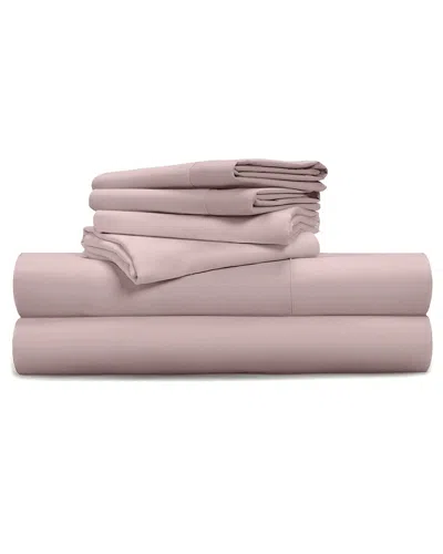 Pillow Gal Luxe Soft & Smooth 100% Tencel 6-piece Sheet Set In Pink