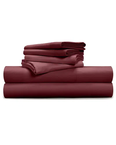 Pillow Gal Luxe Soft & Smooth 100% Tencel 6-piece Sheet Set In Purple