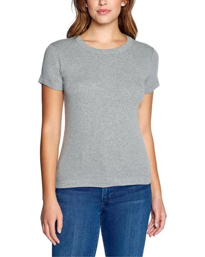 Three Dots Solid Crewneck T-shirt In Grey