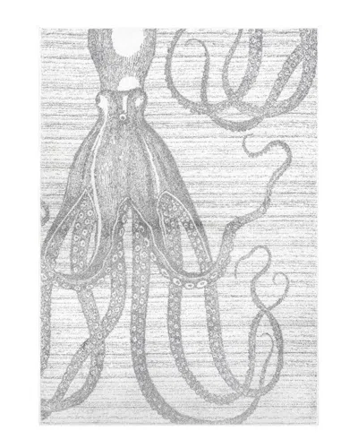 Nuloom Thomas Paul Power Loomed Octopus Rug In Silver