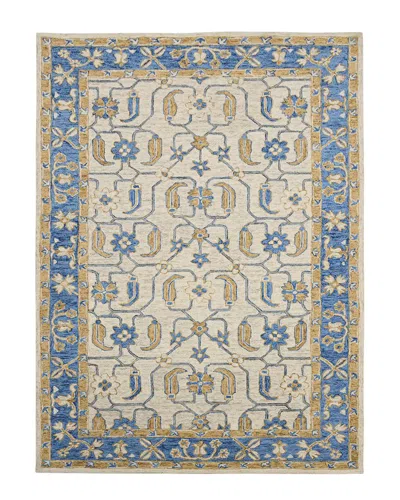 Ar Rugs Silvejo Milan Traditional Hand-hooked Wool Rug In Blue