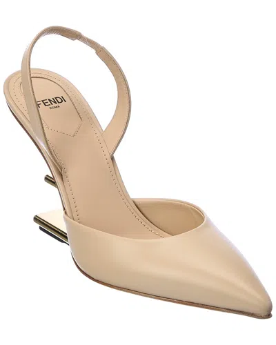 Fendi First Leather Slingback Pump In Pink