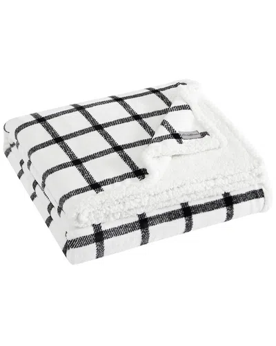 Eddie Bauer Bunkhouse Plaid Ultra Soft Plush Fleece-blanket In Black & White