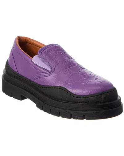 Valentino By Mario Valentino Agnes Leather Slip-on Sneaker In Purple