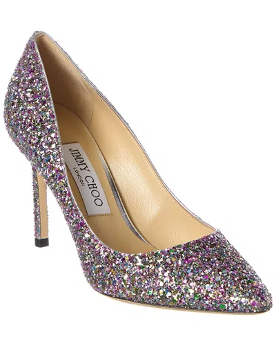 Jimmy Choo Romy 85 Glitter Pump In Pink