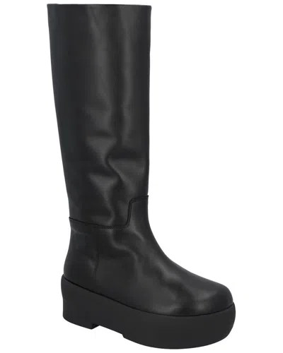 Gia Borghini Woman Knee Boots Black Size 11 Soft Leather