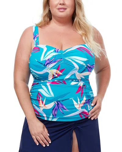 Profile By Gottex Paradise Sweetheart Tankini Top In Blue