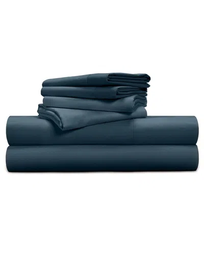 Pillow Guy Luxe Soft & Smooth 100% Tencel 6-piece Sheet Set In Blue