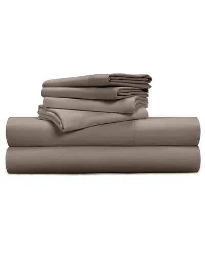 Pillow Guy Luxe Soft & Smooth 100% Tencel 6-piece Sheet Set In Brown