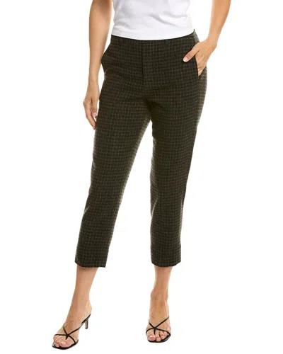 Vince Check Plaid Wool & Cashmere-blend Easy Pant In Black