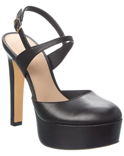 Stuart Weitzman Avenue 130 Suede Platform Pump In Black