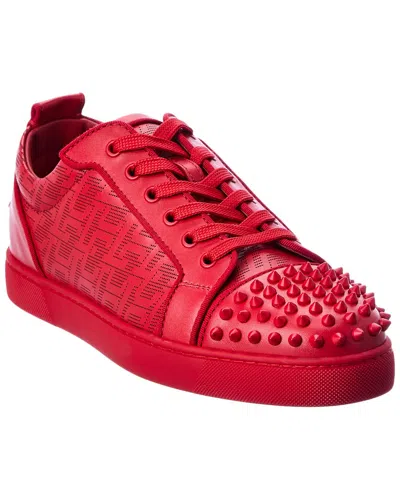 Christian Louboutin Red Louis Junior Spikes Trainers