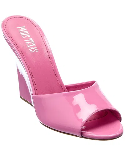Paris Texas Wanda Patent Wedge Sandal In Pink