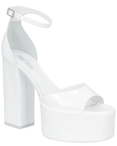 Paris Texas Tatiana Patent Leather Platform Sandals In White