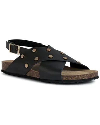 Geox Brionia Leather Sandal In Nocolor