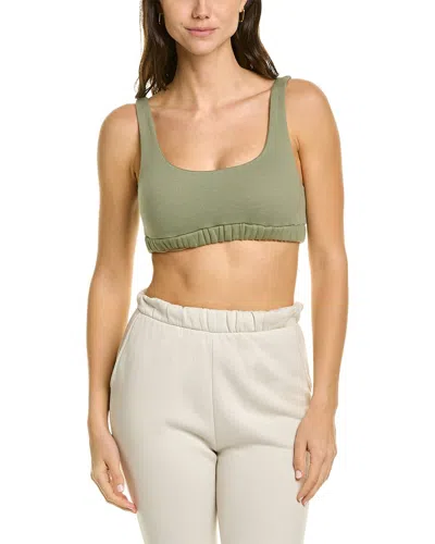 Donni. Fleece Sporty Bra In Green