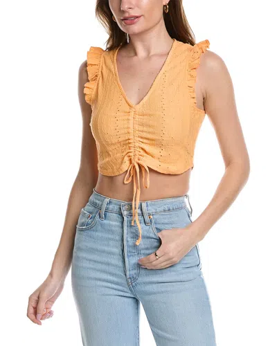 Bcbgeneration Eyelet Top In Orange