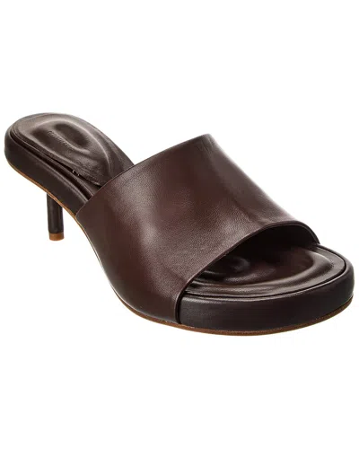 Jacquemus Les Mules Piscine Leather Sandal In Brown