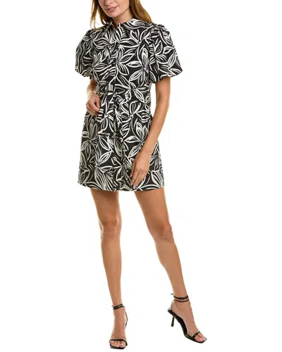 Toccin Women's Tina Floral Mini Shirtdress In Black Multi