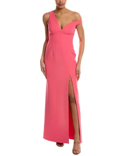 Bcbgmaxazria Women's Asymmetric Column Gown In Pink