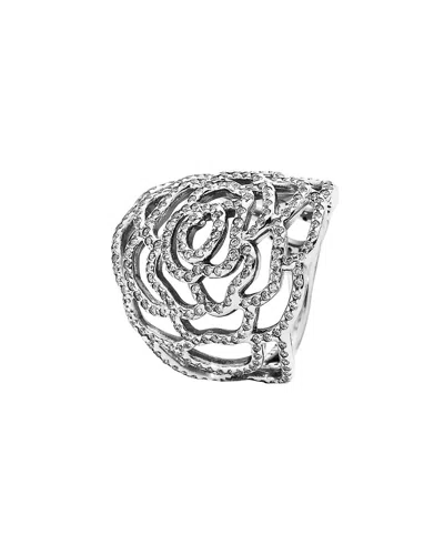 Pandora Silver Cz Rose Ring