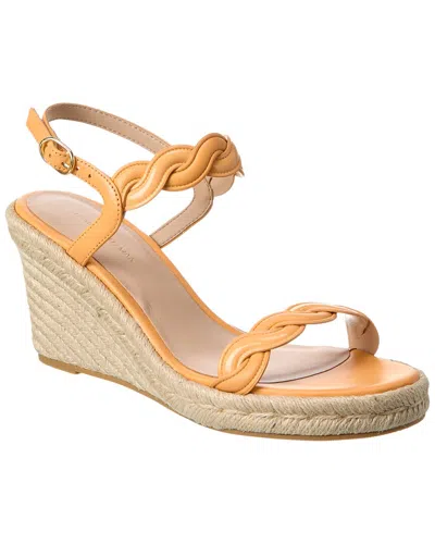 Stuart Weitzman Twist Leather Sandal In Orange