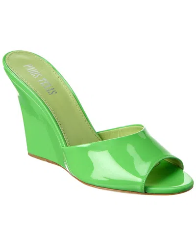 Paris Texas Wanda Patent Wedge Sandal In Green